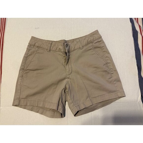 Sonoma Women's Mid Rise Straight Shorts Tan 4 Pockets Size 8 - Picture 1 of 15